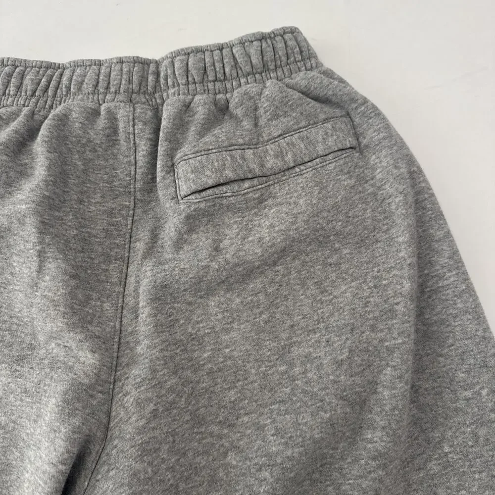 Nike Gray Fleece Sweat Shorts LARGE SWOOSH Mens XS